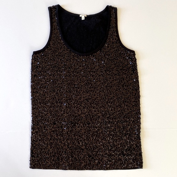 J. Crew Drapey Sequin Tank NWT - Picture 1 of 4